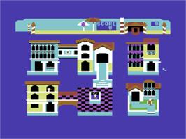 In game image of Ducks Ahoy! on the Commodore 64.