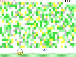 In game image of Easter Egg Hunt on the Commodore 64.