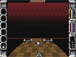 In game image of Eliminator (Adventure International) on the Commodore 64.