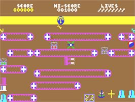 In game image of Engineer Humpty on the Commodore 64.