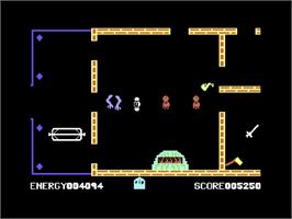 In game image of Evil Dead, The on the Commodore 64.