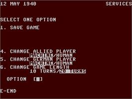 In game image of Fall Gelb - The France Campaign 1940 on the Commodore 64.