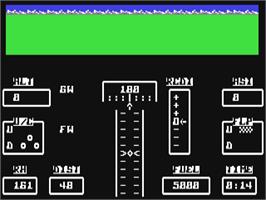 In game image of Flight Path 737 - Advanced Pilot Trainer on the Commodore 64.