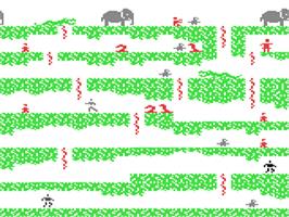 In game image of Floyd of the Jungle on the Commodore 64.