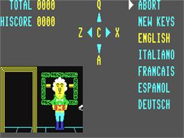 In game image of Flunky on the Commodore 64.