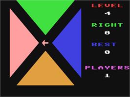 In game image of Follow the Leader (Interface Publications) on the Commodore 64.