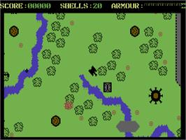 In game image of Front Line (Compute!) on the Commodore 64.