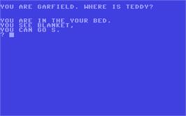 In game image of Garfield: Winter's Tail on the Commodore 64.