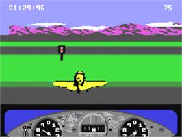 In game image of Gee Bee Air Rally on the Commodore 64.