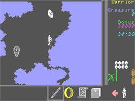In game image of Gemstone Warrior on the Commodore 64.