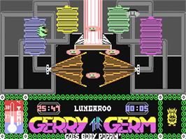 In game image of Gerry The Germ Goes Body Poppin on the Commodore 64.