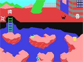 In game image of Giant's Revenge on the Commodore 64.