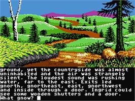 In game image of Gnome Ranger on the Commodore 64.