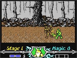 In game image of Golden Axe on the Commodore 64.