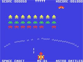 In game image of Gorf (MAX) on the Commodore 64.
