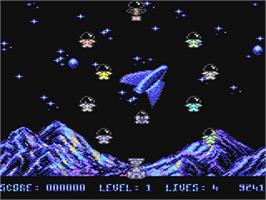 In game image of Gravity 3 - The Final Rescue on the Commodore 64.