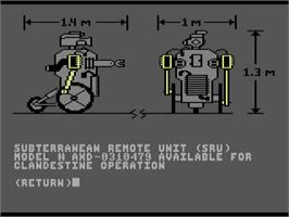 In game image of Hacker on the Commodore 64.