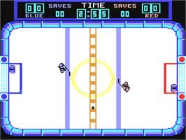 In game image of Hat Trick on the Commodore 64.