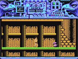 In game image of Hawkeye on the Commodore 64.