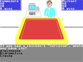 In game image of High Rollers (Box Office Software) on the Commodore 64.