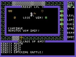 In game image of Hired Sword 2 on the Commodore 64.