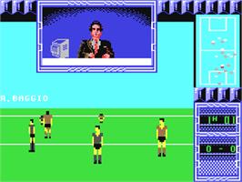 In game image of I Play - Football Champ on the Commodore 64.