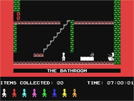 In game image of Jet Set Willy on the Commodore 64.