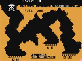 In game image of Jupiter Lander (Commodore) on the Commodore 64.