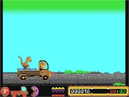 In game image of Kangarudy 2 - The Adventure Continues on the Commodore 64.