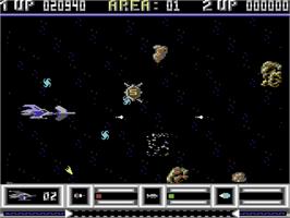 In game image of Katakis on the Commodore 64.