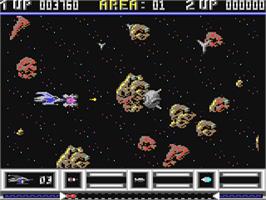 In game image of Katakis on the Commodore 64.