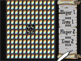 In game image of Killing Fields (Lithium Netware) on the Commodore 64.