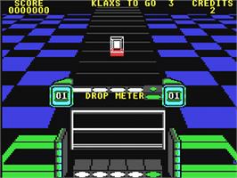 In game image of Klax on the Commodore 64.