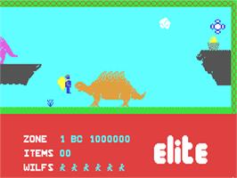 In game image of Kokotoni Wilf on the Commodore 64.