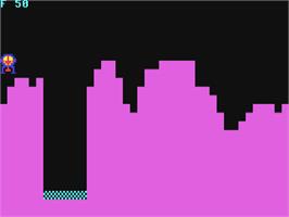 In game image of Lander (Simon & Schuster) on the Commodore 64.