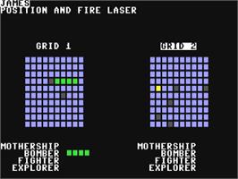 In game image of Laser Strike (Isis Hathor) on the Commodore 64.