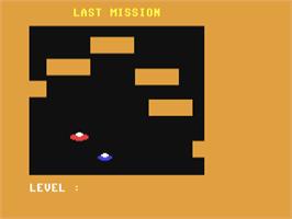 In game image of Last Mission (Data East) on the Commodore 64.