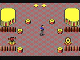 In game image of Lazer Tag on the Commodore 64.