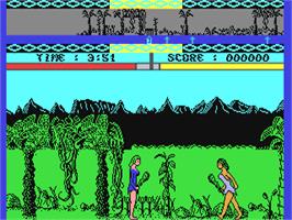 In game image of Legend Of The Amazon Women on the Commodore 64.