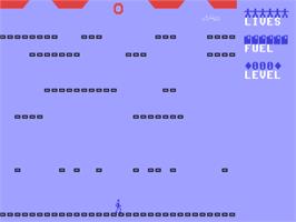 In game image of Level Shock on the Commodore 64.