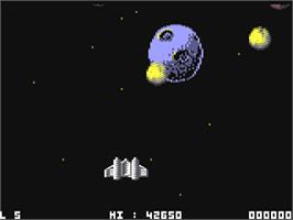 In game image of Light Force on the Commodore 64.
