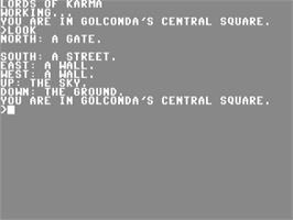 In game image of Lords Of Karma on the Commodore 64.