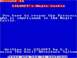 In game image of Magic Castle (Markt & Technik) on the Commodore 64.