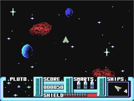 In game image of Master Blaster (Zeppelin Games) on the Commodore 64.