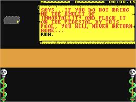 In game image of Master Of Magic, The on the Commodore 64.