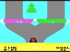 In game image of Math Mileage on the Commodore 64.