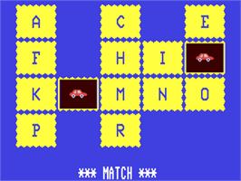 In game image of Memory Building Blocks on the Commodore 64.