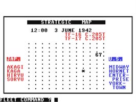 In game image of Midway Campaign on the Commodore 64.