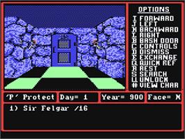 In game image of Might and Magic II: Gates to Another World on the Commodore 64.