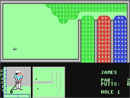 In game image of Mini-Putt on the Commodore 64.